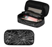 VQUVQV Estuche para lápices de gran capacidad, suministros escolares para la escuela, oficina, niñas, niños, adultos y adolescentes, negro - telaraña, Organizador de bolsas
