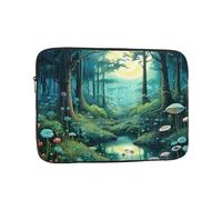VQUVQV Forest Under The Moonlight - Funda protectora para laptop, forro suave, acolchada, con cremallera, bolsa de transporte, delgada y ligera
