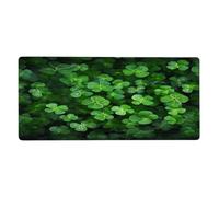 VQUVQV Green Clover - Alfombrilla de mouse grande para juegos, alfombrilla protectora de escritorio con base de goma antideslizante para teclado, para el trabajo, la oficina y el hogar