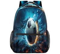VQUVQV Mochila para mujeres y hombres, mochila escolar ligera para laptop, mochila informal para la universidad, trabajo, viajes, Balón de fútbol 3D Energy Light