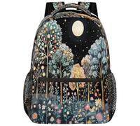 VQUVQV Mochila para mujeres y hombres, mochila escolar ligera para laptop, mochila informal para la universidad, trabajo, viajes, Wildflowers Forest in the Moonlight