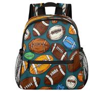 VQUVQV Mochila para niños y niñas, mochila de jardín de infantes, mochila escolar, mochila de viaje, mochila de viaje para niños de 3 a 8 años, American Football Patten