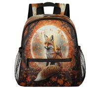 VQUVQV Mochila para niños y niñas, mochila de jardín de infantes, mochila escolar, mochila de viaje, mochila de viaje para niños de 3 a 8 años, Fox in the Autumn Forest