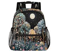 VQUVQV Mochila para niños y niñas, mochila de jardín de infantes, mochila escolar, mochila de viaje, mochila de viaje para niños de 3 a 8 años, Wildflowers Forest in the Moonlight