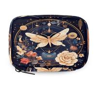 VQUVQV Mystical Butterfly Dragonfly Flower Organizador semanal de pastillas, de viaje