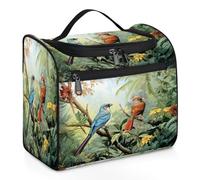 VQUVQV Neceser colgante, bolsa grande de viaje, organizador de maquillaje para mujeres y hombres, Birds in the Jungle