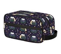VQUVQV Neceser de viaje, para ducha, baño, maquillaje, organizador de cosméticos con asa, para mujeres y hombres, Bonito animal de pingüino de invierno