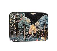 VQUVQV Wildflowers Forest In The Moonlight - Funda protectora para laptop, forro suave, acolchada, con cremallera, bolsa de transporte, delgada y ligera