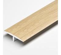 VQWQV Moldura Umbral De Transición Piso Autoadhesivo Moldura Borde Puerta Metal Espacio para Laminados Baldosas Rampa Entrada (3pcs X 90cm)(Natural,W4cm)