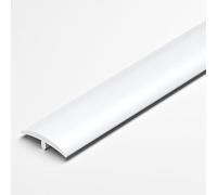 VQWQV Moldura Umbral De Transición Piso Autoadhesivo Moldura Borde Puerta Metal Espacio para Laminados Baldosas Rampa Entrada (3pcs X 90cm)(Blanca,W2.5cm)