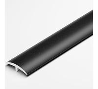 VQWQV Moldura Umbral De Transición Piso Autoadhesivo Moldura Borde Puerta Metal Espacio para Laminados Baldosas Rampa Entrada (3pcs X 90cm)(Negro,W2.5cm)