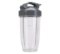 Vqxmhrpw Compatible con Nutribullet, For 600W 900W NB-101B 900 Pro Series, Vasos Altos De 24 Oz, Tapa Abatible For Llevar, Licuadora, Batidora Y Exprimidor.(2PCS)