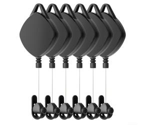 VR CFor able OrgFor anizer con refuerzo para construcción aBS para y C optimizado para curva capaz RFor adius para prevenir DFor amFor edad con el tiempo (negro (6 piezas)