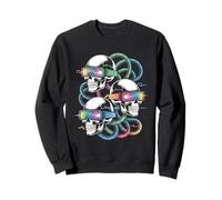 VR Esqueleto Cabeza Circuito Visión Streetwear Futurista Sudadera