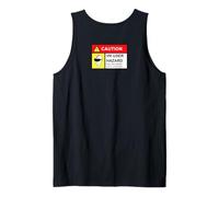 VR Player Gamer Advertencia de Peligro Realidad Virtual (Arte en la Parte Posterior) Camiseta sin Mangas