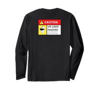 VR Player Gamer Advertencia de Peligro Realidad Virtual (Arte en la Parte Posterior) Manga Larga