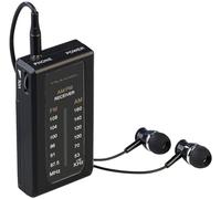 VR-Radio Bolsillo: Mini Radio Transistor FM/Am, Larga duración, Clip de Metal, hasta 30 Horas de duración (pequeña, Am, Chaqueta)