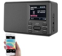 VR-Radio ELECTRÓNICA - LENGUADO: Móviles Radio Digital con Dab+ y FM, 8 vatios, Bluetooth 5 (de Obra, LENGUADO Despertador, Altavoz)