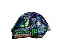 VR46 Valentino Rossi Casco Réplica Miniatura 1:5 Mini Casco MotoGP_Test 2017-2018, Unisex