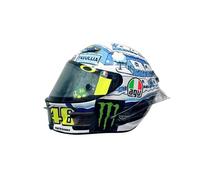 VR46 Valentino Rossi Casco Réplica Miniatura 1:5 Mini Casco MotoGP_Test 2017, Unisex