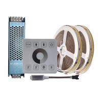 Vrabocry Tira de luz LED que fluye como agua corriente ws2811 Natural Blanco 24V Carrera de caballos secuencial Iluminación lineal de 10m Tira de luces LED con controlador táctil RF 24V 200W Fuente de