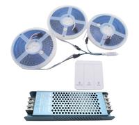 Vrabocry WS2811 2835 - Tira de luz LED de 120 LED/m que fluye el agua que fluye para carreras de caballos, banda de píxeles DC24 V, luz blanca fría flexible + controlador inalámbrico + persecuciones