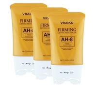 VRAIKO AH-8 Crema Reafirmante para el Cuello, Crema Rodillo para el Cuello 2-en-1 Gua Sha con AH8 y Ceramida NP, Nutrir e Hidratar la Doble Mentira para el Lifting Facial (3 pcs, 120g)