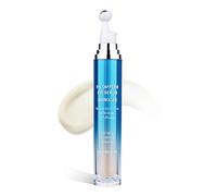 VRAIKO Serum de ojos para círculos oscuros y hinchazón, 5% de cafeína y 8% de crema de retinol bajo los ojos con aplicador 3D de rodillo incorporado, péptidos de ácido hialurónico para hidratar las