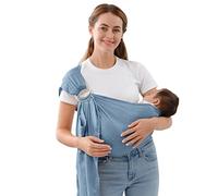 vrbabies Portabebés para recién nacidos a niños pequeños, ajustable, transpirable, de muselina de doble anillo, bufanda portadora, regalo ideal para nuevos padres