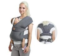 vrbabies Portabebés para recién nacidos a partir de nacimiento, extrasuave, bolsa de transporte para el vientre, ergonómico, adecuado para bebés de 3 a 24 meses (3,5 - 15 kg) (gris oscuro)
