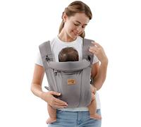 vrbabies Portabebés para recién nacidos, de seda de hielo con cinturón ajustable y malla transpirable 3D, cara adentro y boca afuera, transporte frontal y trasero para recién nacidos y bebés mayores
