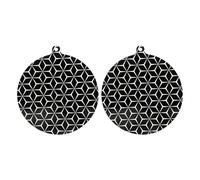 vreplrse Alfombrillas de silicona multifuncionales, fáciles de limpiar, antideslizantes para cocinas inducción, especialmente diseñadas para cocinas diario, Negro, 22CM