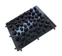 vreplrse Almohadilla de masaje de pies Pebbles con placa presión para los dedos del pie, manta Shiatsu, esterilla Yg negra, Negro, 37 x 29.5 x 3.2 cm