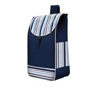 vreplrse Bolsa para Carrito de Mano Plegable, Bolsa para Carrito de Compras Oxford Impermeable, Viaje (no Incluye carritos Compras). Se pliega fácilmente por la Mitad, Azul Negro, 30x19x55cm