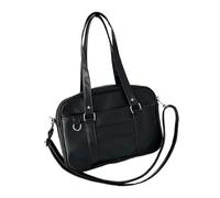 vreplrse Bolso bandolera impermeable, ligero y práctico para diario, bolso de cuero de PU, bolso de escuela secundaria japonés, bolso escolar de PU, negro