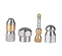 vreplrse Boquilla de Chorro de alcantarillado para hidrolavadora Primera Calidad, Fabricada en Acero Inoxidable Duradero para una Larga duración y es rápida y fácil Usar para limpiezas Muy sucias