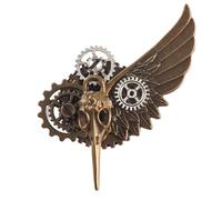 vreplrse Broche con insignia Steampunk, joyería, impresionante broche con alas de ángel, regalo para amigos, único para cualquier conjunto, accesorios Steampunk, trajes, broches, insignia.