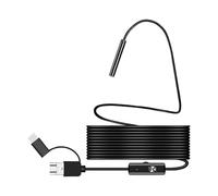 vreplrse Cámara de inspección Impermeable IP68 de 8 mm con Luces LED Ajustables, 1200P HD, para doméstico e inspección, diseño Interfaz 3 en 1. Esta cámara adopta una Interfaz USB/USB/Tipo C con