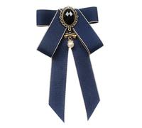vreplrse Camisa Cinta Corbatas Hermosa Pajarita Decoración Night Club Show Cosplay Eventos Broche Pin Collar Fiesta Favor Bowtie Estudiantes O Camisa Joven Boda Cumpleaños Night, Azul oscuro