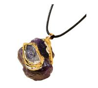 vreplrse Collar de regalo de cristal de sabiduría para el día de San Valentín, collar de piedras preciosas, regalo de piedra de cristal, collar de cristal de renacimiento, elegante, amatista