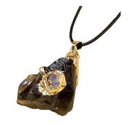 vreplrse Collar de regalo de cristal de sabiduría para el día de San Valentín, collar de piedras preciosas, regalo de piedra de cristal, collar de cristal de renacimiento, elegante, Cristal de té