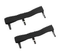 vreplrse Cómodas ligas para calcetines, tirantes negros de nailon suave y elástico, antideslizantes, con 3 hebillas. No tendrás que preocuparte de que se te caigan los