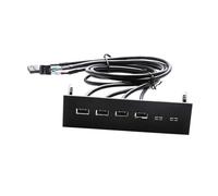 vreplrse Concentrador USB Multifuncional de Velocidad Fácil integración en computadoras de Escritorio Concentrador de Panel Frontal USB de 25 Pulgadas, 4 Puertos 2.0, 163 x 105 x 53 mm