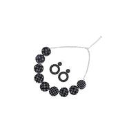 vreplrse Conjunto de pendientes y collar de lunares, vibrante conjunto joyas con temática los años 50 para mujer, ideal para bodas, cosplay, San Valentín, fiestas, recuerdos, decoración, hermosos y