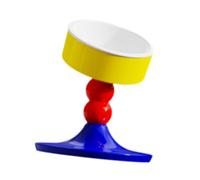 vreplrse Cuenco para Perros y Gatos con ángulo Ajustable, Antideslizante, fácil de Limpiar, Ideal para Alimentar a Gatos de Interior. Además, Tiene un, Amarillo Rojo Azul, 125 x 125 mm