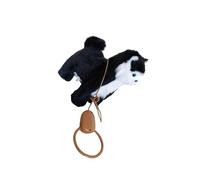 vreplrse Gato Robot de Peluche, Juguete electrónico para Gatos, Control de Movimientos, Canta, Camina, Regalo cumpleaños, Animal Peluche Suave para niños, Regalo cumpleaños, Animal, Negro, 22x25cm