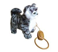 vreplrse Gato Robot de Peluche, Juguete electrónico para Gatos, Control de Movimientos, Canta, Camina, Regalo cumpleaños, Animal Peluche Suave para niños, Regalo cumpleaños, Animal, Gris, 22x25cm