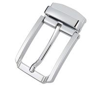 vreplrse Hebilla de repuesto para cinturón de hombre. Elegante hebilla pasador. Ideal para atuendos informales negocios. Versátil y con ajuste. Reemplazo cinturón con, Plata, 7x4cm