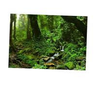 vreplrse Imagen llamativa de Fondo para pecera. Póster 3D para Fondo de Acuario Que CREA un Animado. Decoraciones Pared para pecera. Adhesivo, Verde Hierba, 122x46cm