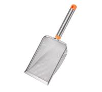 vreplrse Pala para Arena de Gatos con Mango cómodo, Hueca, Duradera, de Acero Inoxidable, Mango Largo, Regalo para Gatitos y Amigos, Pala Larga de Metal para, Malla 3.8 x 3.8 mm